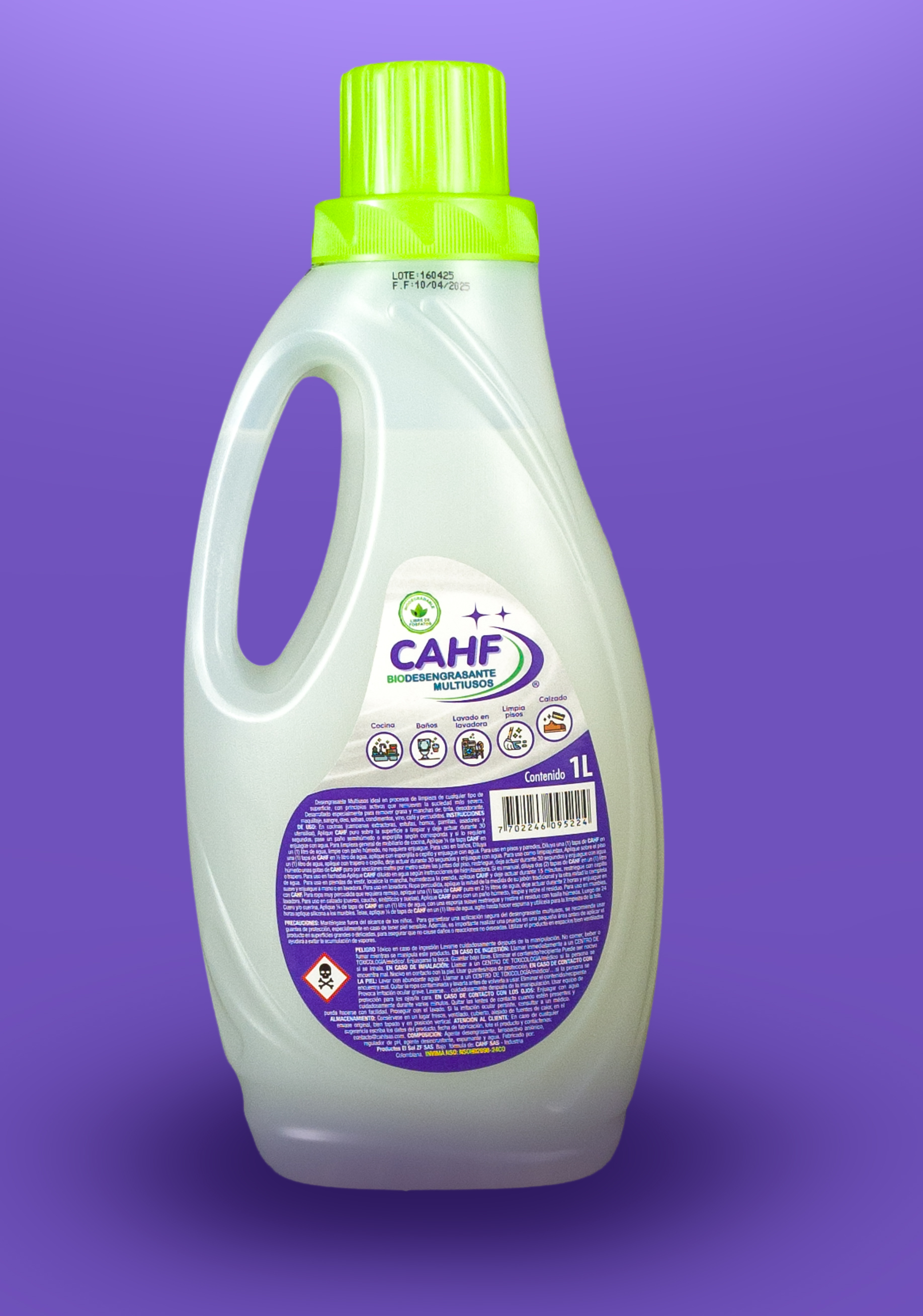 Parte posterior CAHF 1 Litro